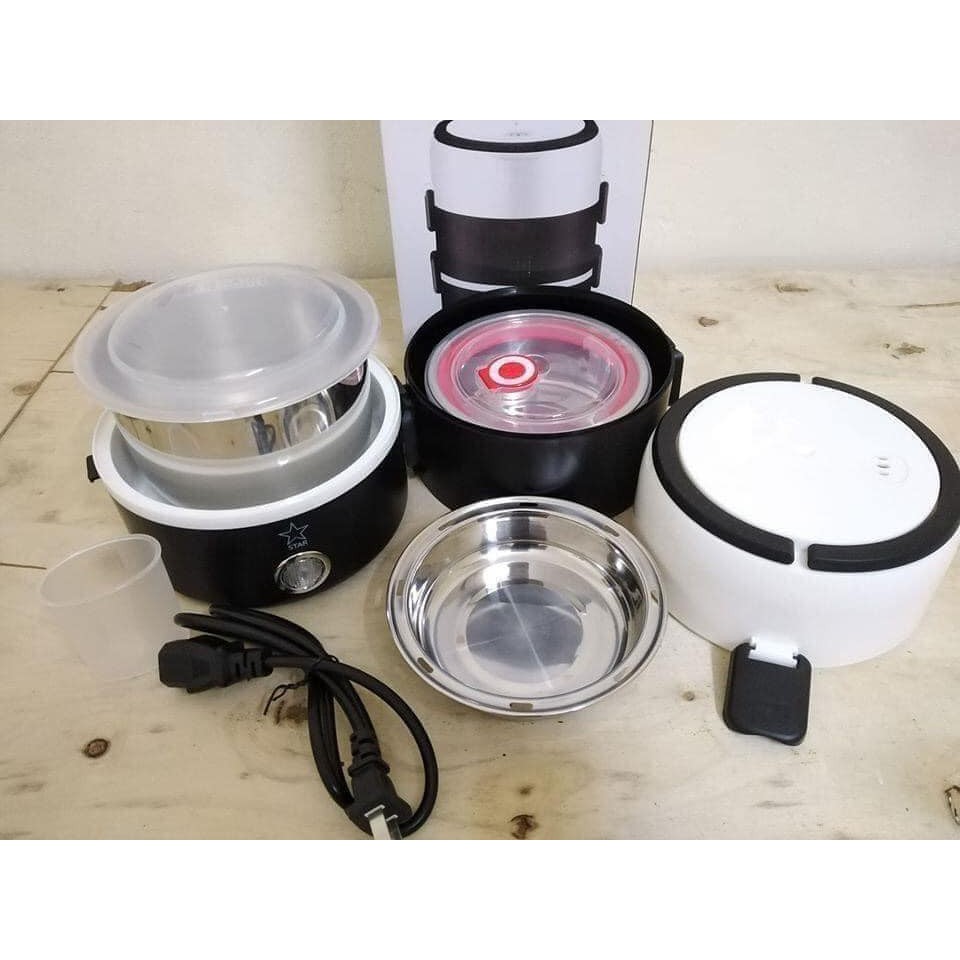 Hộp cơm cắm điện 3 tầng hâm nóng thức ăn nhanh chóng