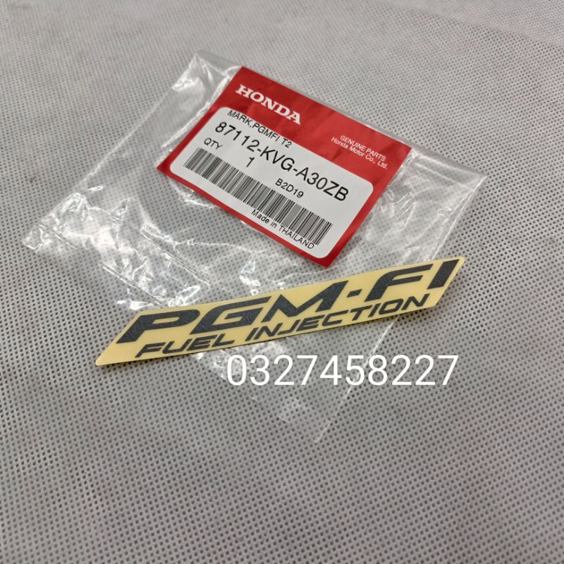 Tem chữ PGM-FI dán xe máy Honda zin chính hãng thái