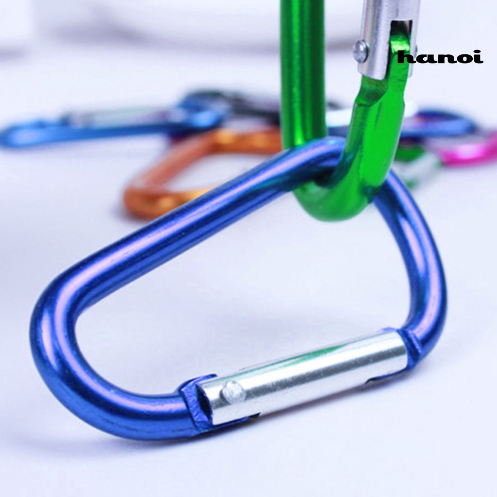Hly 5 Cái 5 Cái# Móc Khóa Chữ D Bằng Hợp Kim Nhôm Chịu Lực Tốt Tiện Dụng Cho Hoạt Động Ngoài Trời