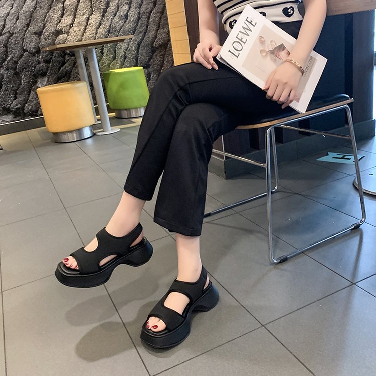 Giày Sandal Thể Thao Đế Dày Tăng Chiều Cao Phong Cách Thời Trang Châu Âu Dành Cho Nữ
