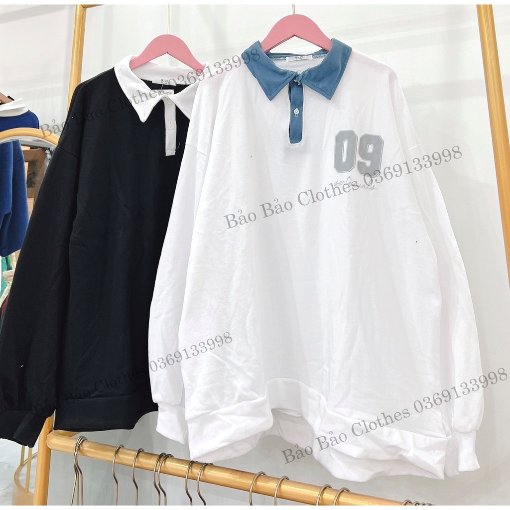 Áo Thun Polo Nam Nữ Dài Tay Vài Form Rộng Số 09 Vải Dày Mịn Thoáng Mát Thiết Kế Thời Trang Kiểu Dáng Năng Động