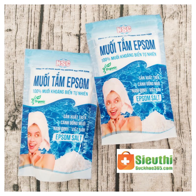 Muối Epsom Muối Tắm Spa Rửa Mặt Dưỡng Da 200gr Giúp Lưu Thông Khí Huyết Thải Độc Và Giảm Đau Cơ Bắp