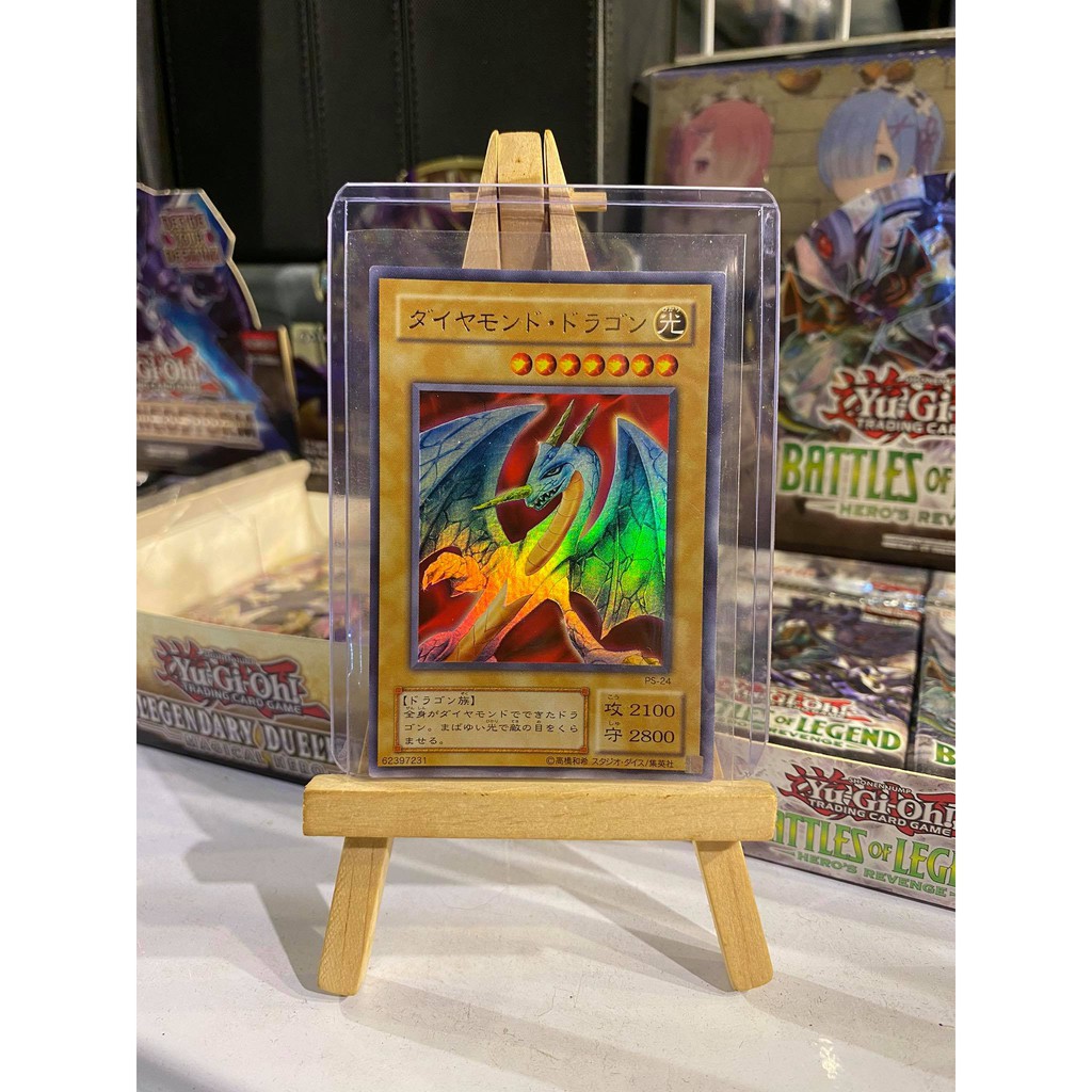 [ card cổ từ 1999 ] Lá bài thẻ bài Yugioh rồng kim cương Hyozanryu – Ultra Rare - Tặng bọc bài nhựa bảo quản
