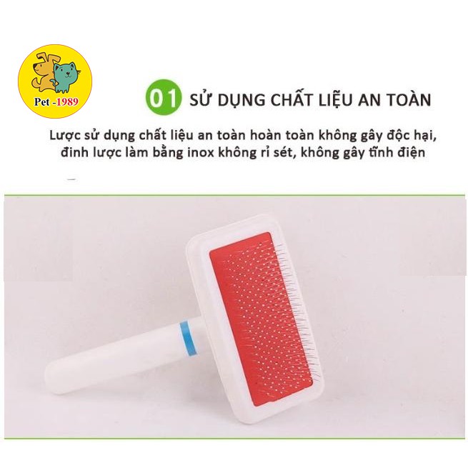 [Mã 99FMCGSALE giảm 8% đơn 500K] Lược Chải Lông Răng Lược Chó Mèo Pet-1989