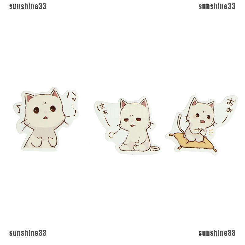 Set 45 miếng dán hình mèo trang trí xinh xắn dễ thương