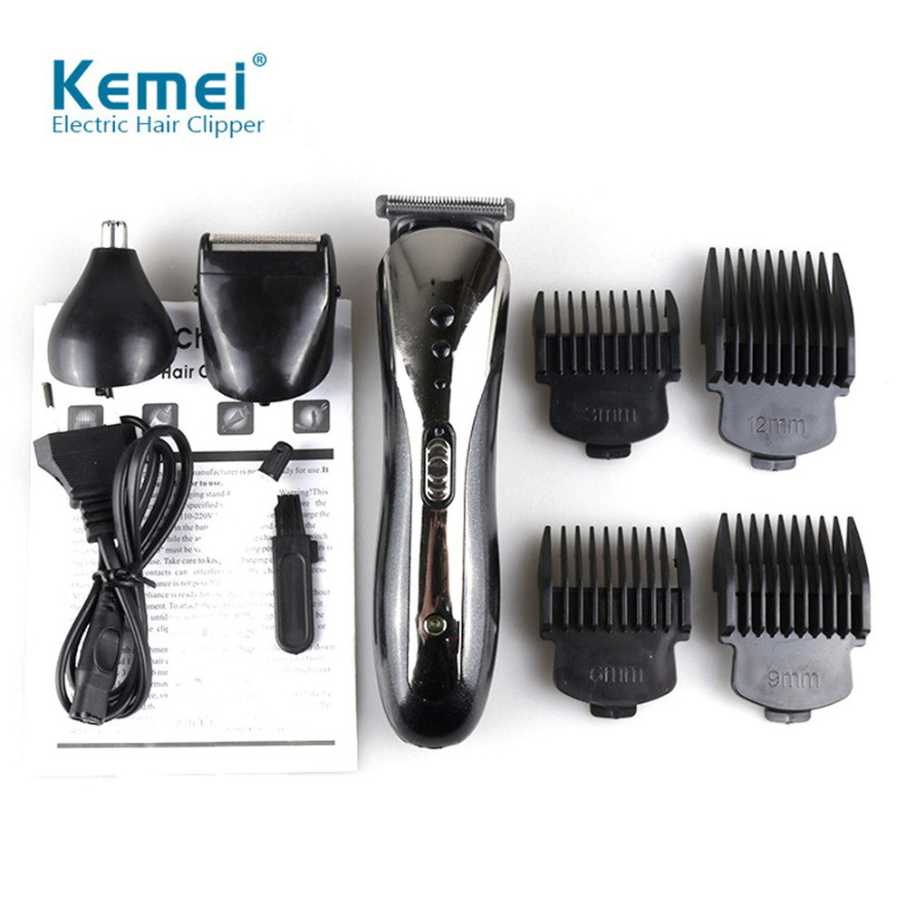 Tông đơ cắt tóc cạo râu Kemei KM-1407 có thể sạc lại