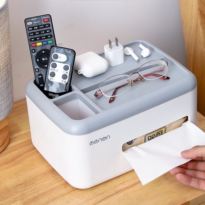 Hộp đựng giấy ăn cao cấp kèm giá đỡ điện thoại 2in1 Oenon Chính Hãng