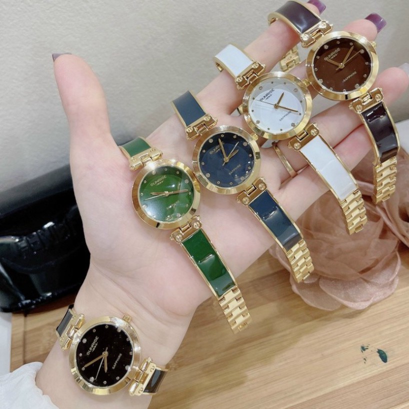 đồng hồ nữ dây thép Sunrise kiểu dáng lắc tay hàng đẹp thời trang cao cấp chống nước bảo hành 12 tháng