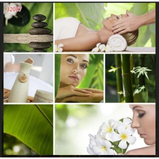Tranh dán quán Spa 3D trang trí quán spa 180 x 120cm vải lụa