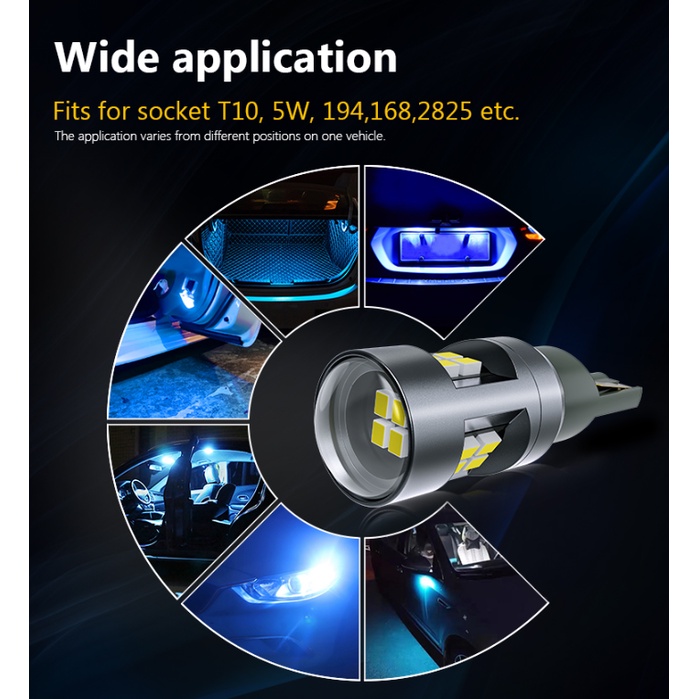 1 Đèn LED T10 W5W WY5W 2016 16SMD Siêu Sáng Cho Xe Hơi