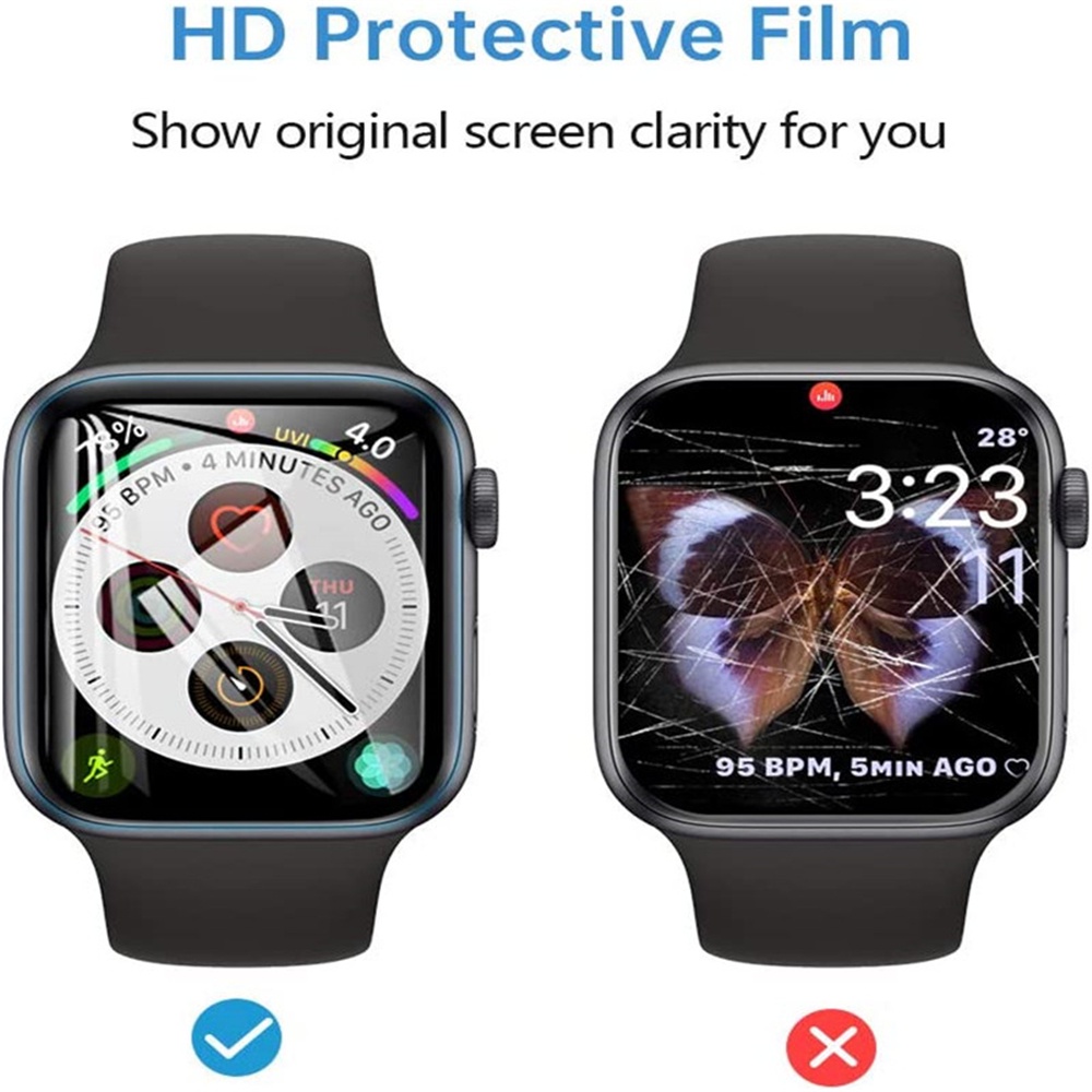 Kính Cường Lực Trong Suốt Bảo Vệ Màn Hình Đồng Hồ Thông Minh Apple Watch 8 7 6 SE 5 4 49MM 45MM 41MM 40MM 44MM iWatch 3 2 1 38MM 42MM