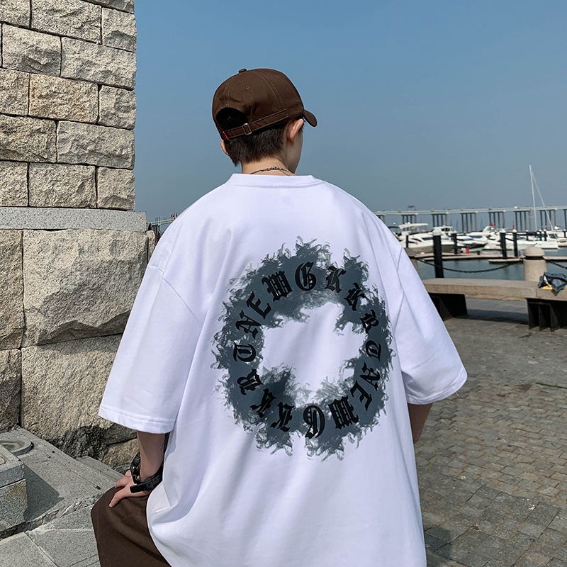 Áo Thun Tay Ngắn Cổ Tròn In Họa Tiết Thời Trang Dành Cho Nam size M-5XL