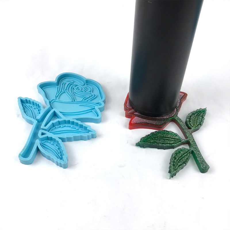 Sa Khuôn Silicone Làm Đế Lót Ly Hình Bông Hoa DIY