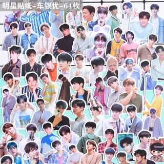 Set 64 nhãn dán biểu tượng cảm xúc Cha EunWoo dễ thương cho sổ tay