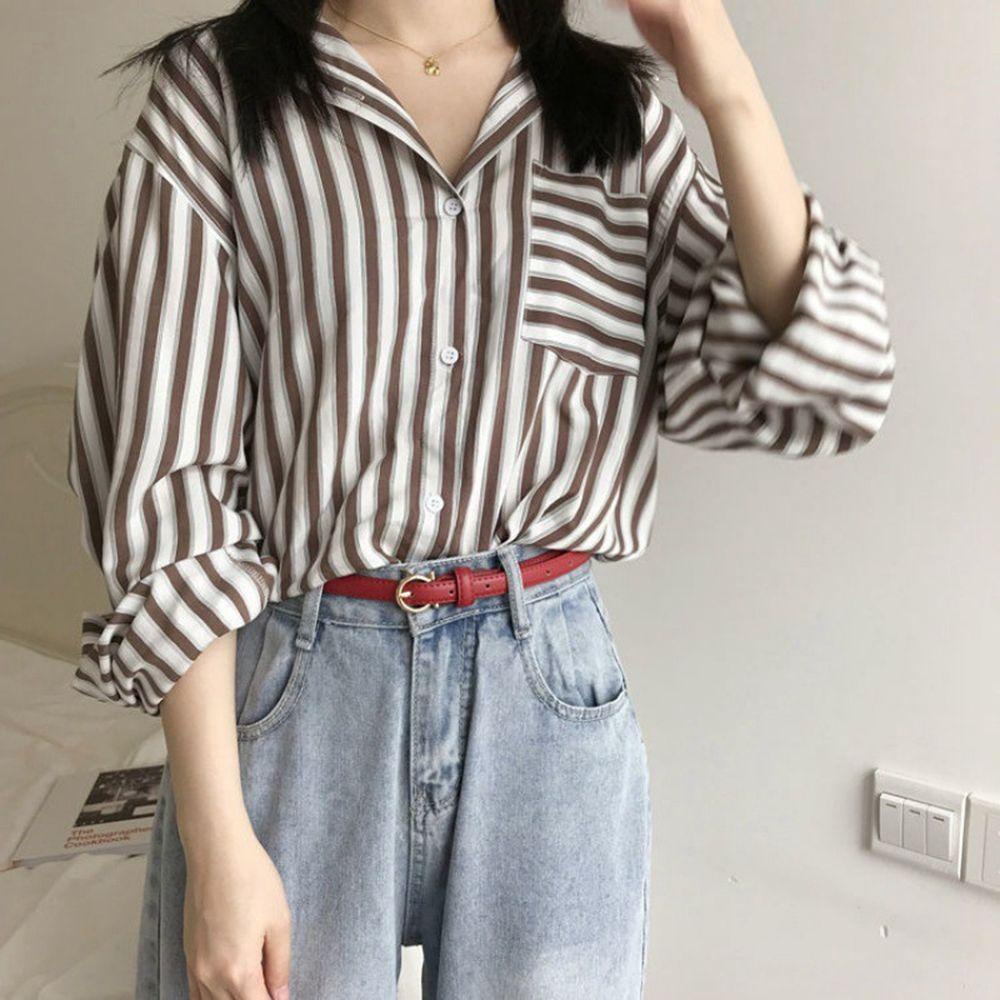 Thắt Lưng Da PU Khóa Kim Loại Điều Chỉnh Được Phong Cách Hàn Quốc Sang Trọng Cho Nữ
