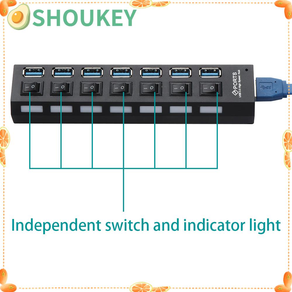 Hub Chia 4 / 7 Cổng Usb 3.0 Tốc Độ Cao Có Công Tắc On / Off Usb 3.0 4 / 7 Cổng Usb 2.0