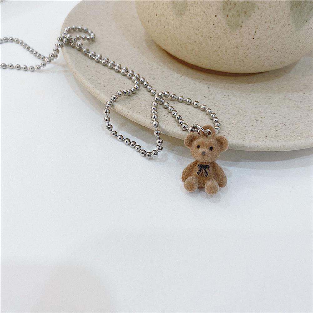 AROMA Vòng cổ Mặt Gấu Hoạt Hình Màu Kẹo Ngọt Thời Trang Cho Nữ