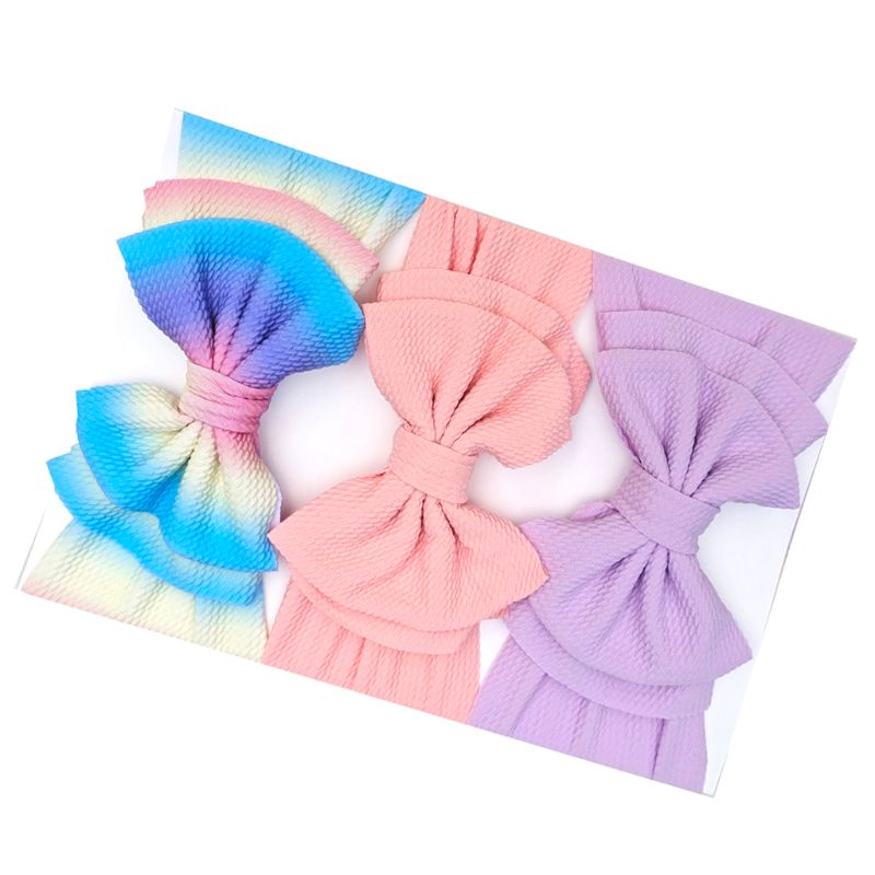 Set 3 Băng Đô Ruy Băng Co Giãn Làm Phụ Kiện Chụp Ảnh Cho Bé Gái Sơ Sinh