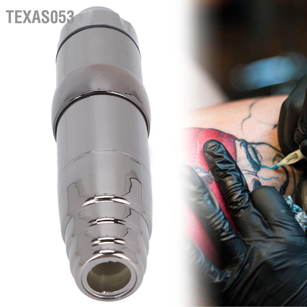 Hàng HOT Bút xăm động cơ Máy phun xăm bằng thép cầm tay chuyên nghiệp với dây kẹp cho Salon tại nhà (Xám)【Texas053】