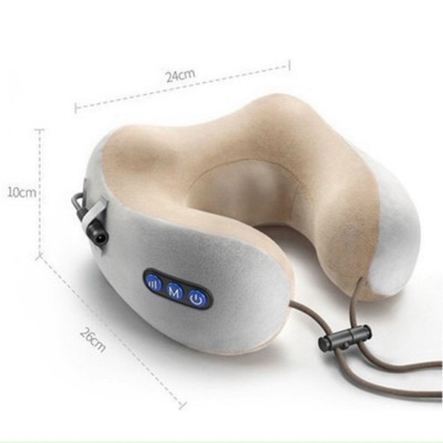 Gối massage cổ chữ U đa năng cao cấp, gối massage nnhểu chế độ có dây điều chỉnh kích thước