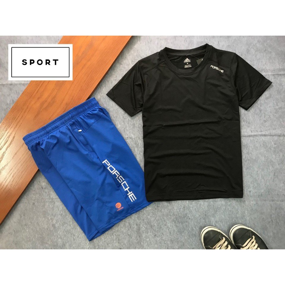 Set bộ đồ quần áo thể thao nam họa tiết lưng hàng xuất khẩu ( đồ tập gym, chạy bộ, chơi thể thao ) SDBSTD002