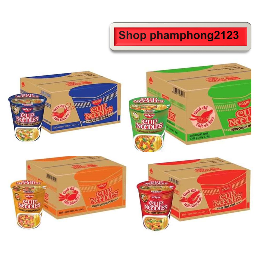 Thùng 24Ly - Mì Nissin Cup Noodles