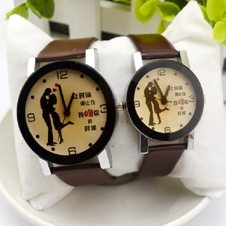 Đồng hồ đeo tay đôi tình nhân bên nhau - Giá bán trên là 2 chiếc như hình + tặng ...