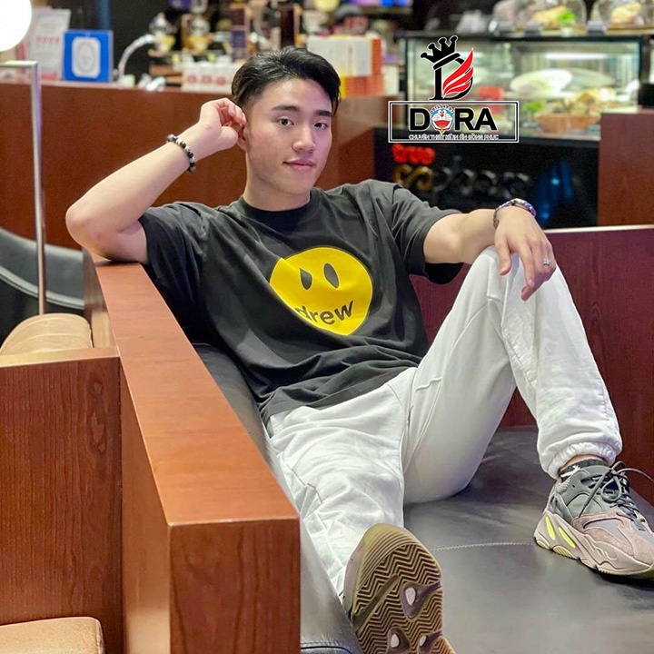 Áo thun tay lỡ cặp đôi nam nữ unisex chất cotton Thái cao cấp dày mát