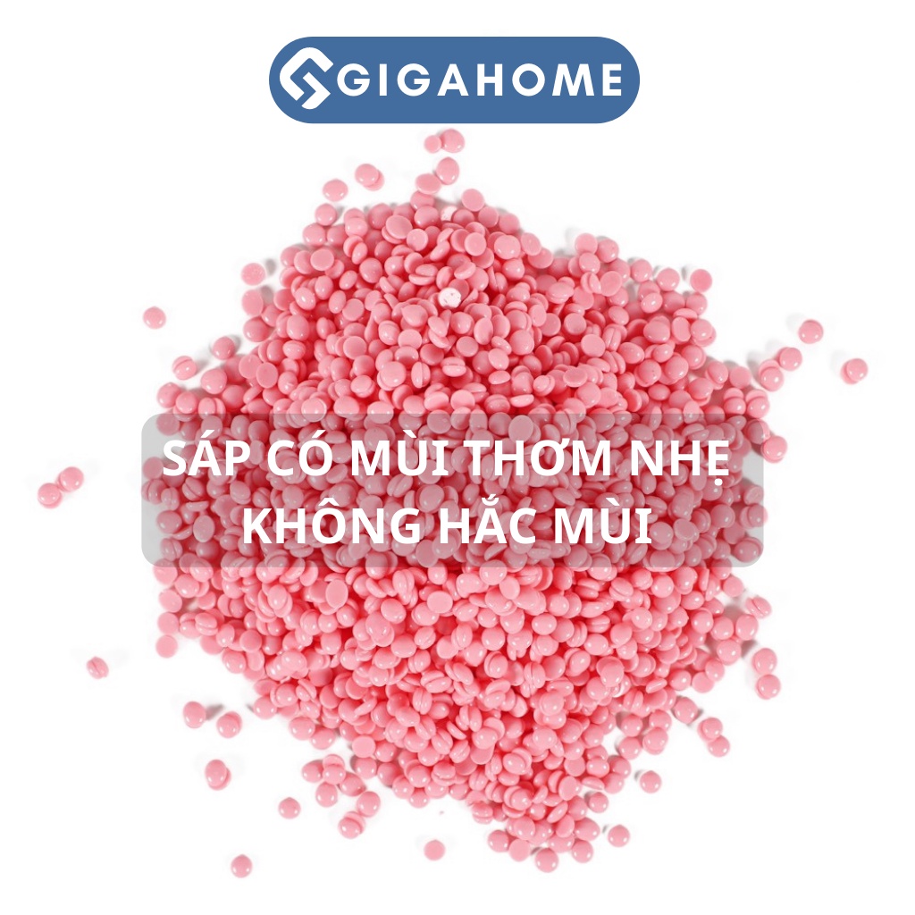 Sáp Wax Lông Sữa Dừa Màu Hồng Siêu Bám Lông GIGAHOME Dùng Cho Da Nhạy Cảm, Tặng Kèm Que 1010