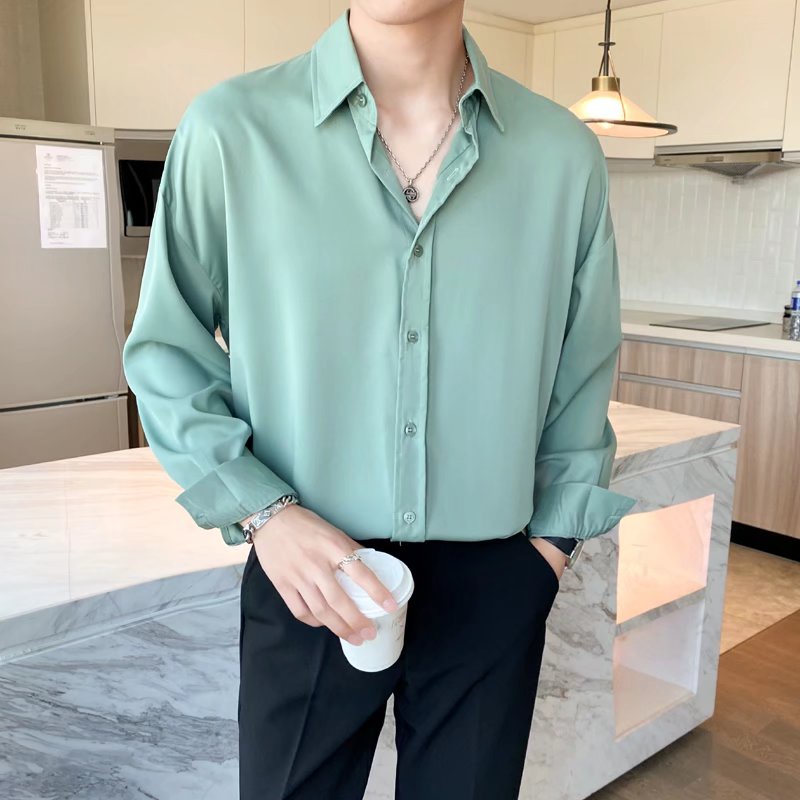 Áo Sơ Mi Nam Tay Dài Phong Cách Hàn Quốc Thời Trang