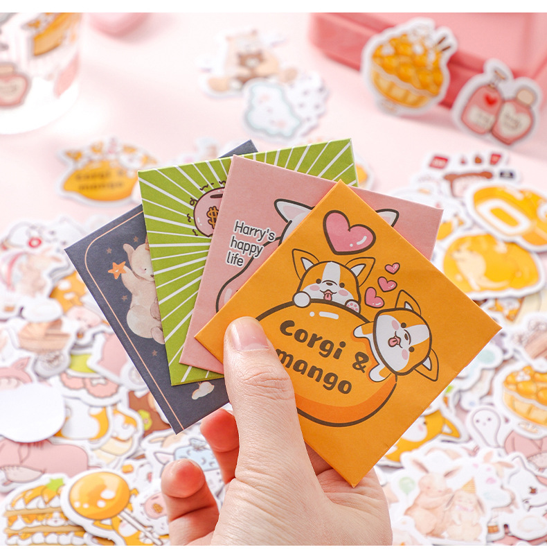 Set 45 Miếng Dán Trang Trí Hình Lá Thư Ngộ Nghĩnh