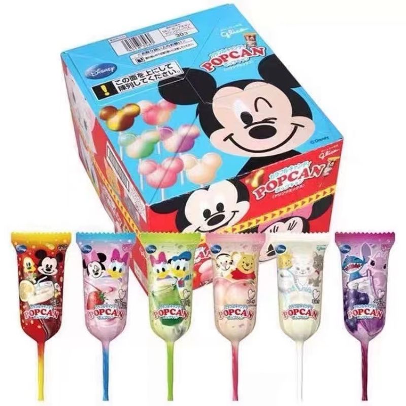 30c Kẹo Mút Disney Popcab Glico chống sâu răng cho bé hộp 30 chiếc