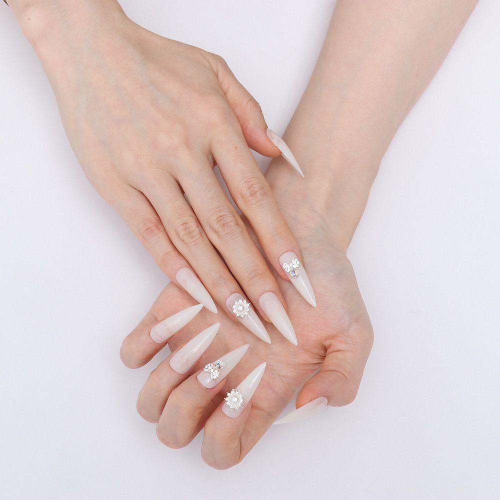 Bộ Móng Tay Giả Múa Ba Lê Bằng Acrylic Có Thể Tháo Rời Ốp