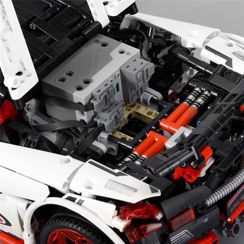 Mẫu Lắp Ráp Siêu Xe Mould king 13067 RC White Racing Car MOC-3918 ICARUS