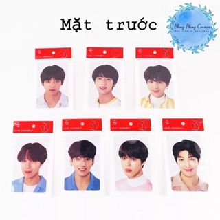 Card cứng 2 mặt (1 mặt Bangtan, 1 mặt BT21)
