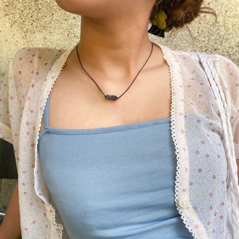 Vòng cổ hạt vuông vân mặt trăng