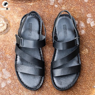 Dép Sandal Da bò SMARTMEN DSM-14 Đen