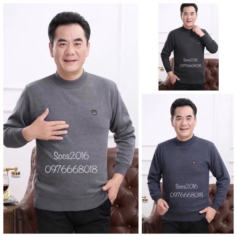 ❈✎Áo len cổ 5 phân nam trung tuổi cho bố