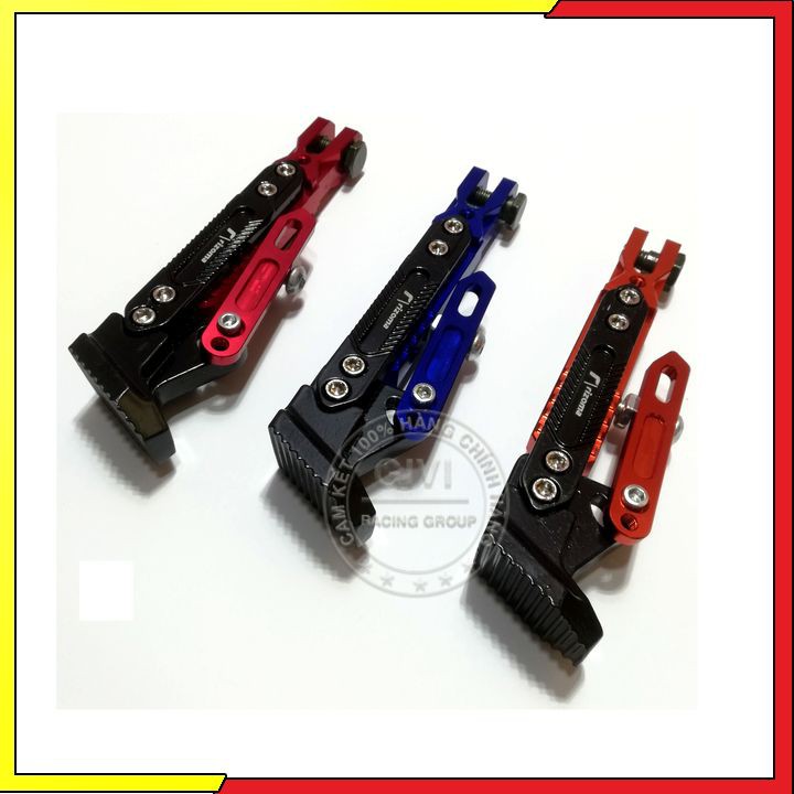 Chân Chống Xe Máy Mẫu Vuông Nhôm CNC CC02 Có Nút Tăng Chỉnh