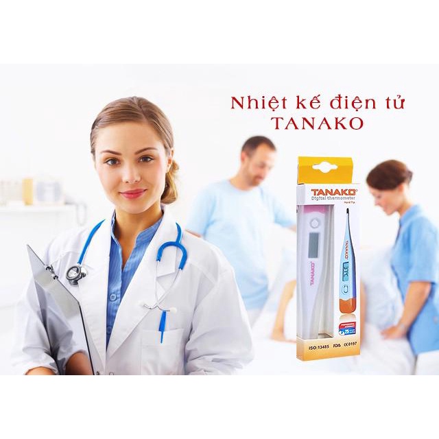 Nhiệt kế điện tử Tanako đầu cứng. Đo nhiệt độ cơ thể nhanh trong 30s, cho kết quả chính xác. Tanako JA116