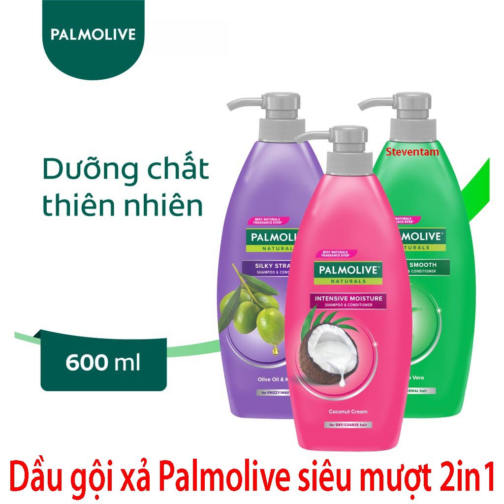 Dầu gội xả Palmolive siêu mượt 2in1 600ml