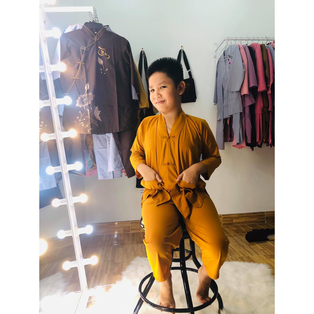 LA HÁN BÉ TRAI - SET PHẬT TỬ ĐI LỄ CHÙA - ĐỒ LAM ĐI CHÙA