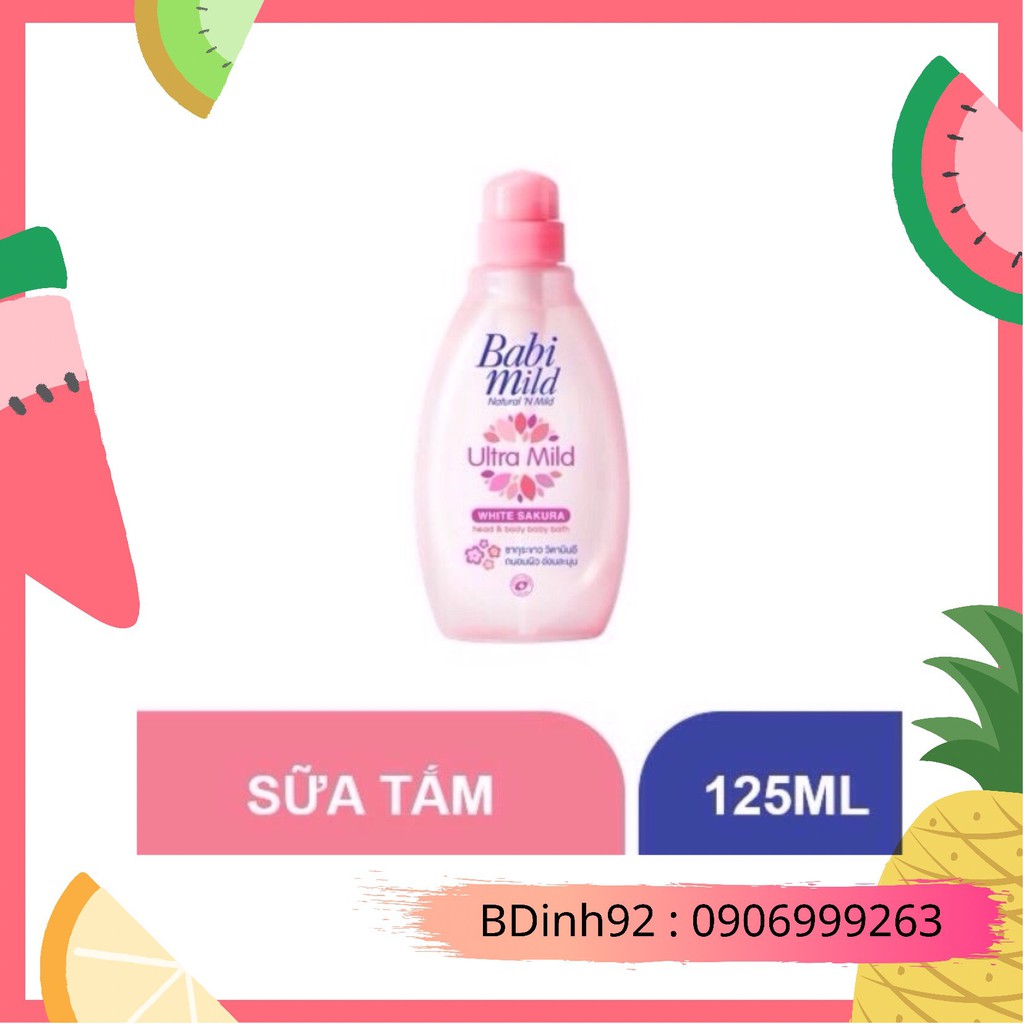 Sữa tắm trẻ em Babi Mild - White Sakura