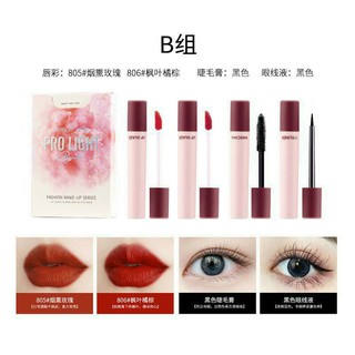 Set make up 4 món.2 thỏi son, 1 chuốt mi,1 kẻ mắt
