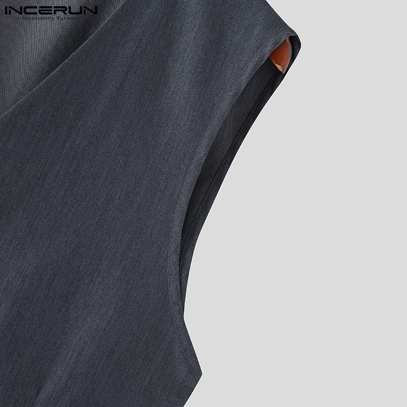 Áo ghile + quần short INCERUN thời trang lịch lãm cho nam