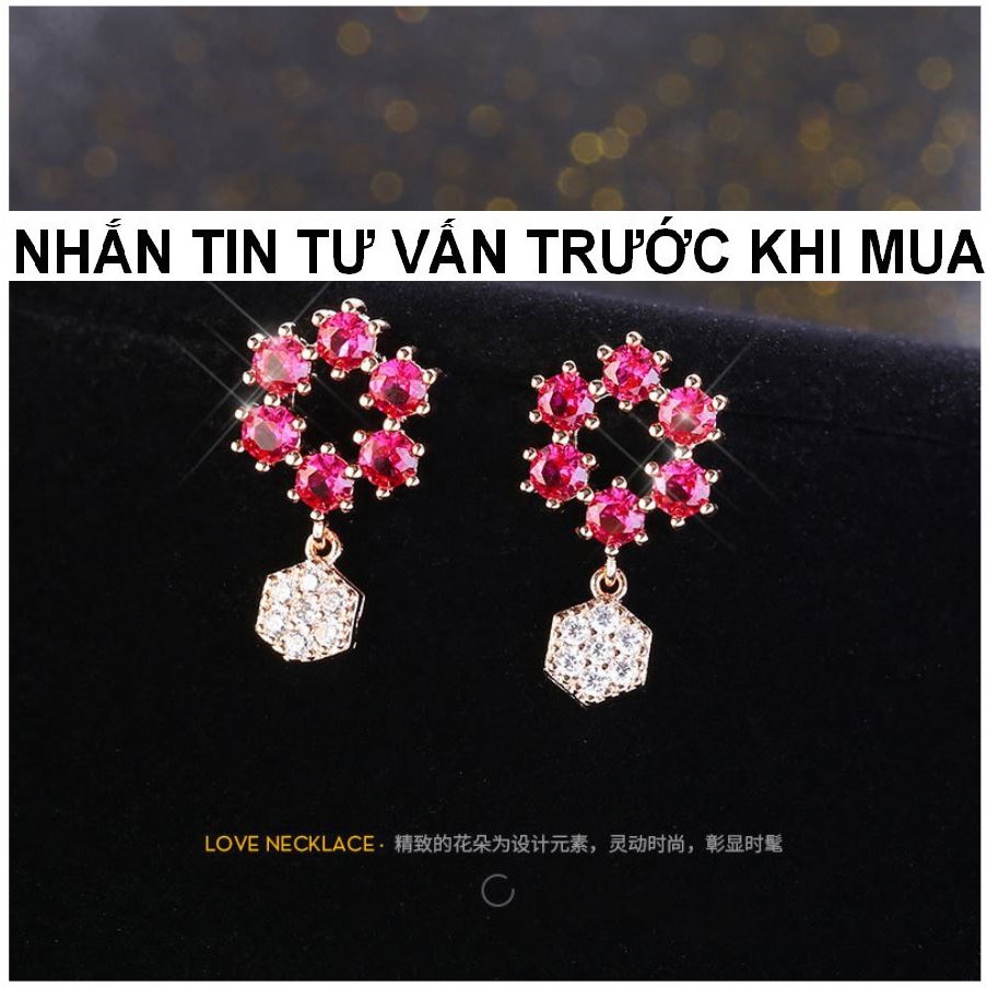 Bông tai nữ hàn quốc đính đá lấp lánh CHẤT LƯỢNG. Mua 5 giá sỉ ( NHƯ HÌNH 100 % ) (14)