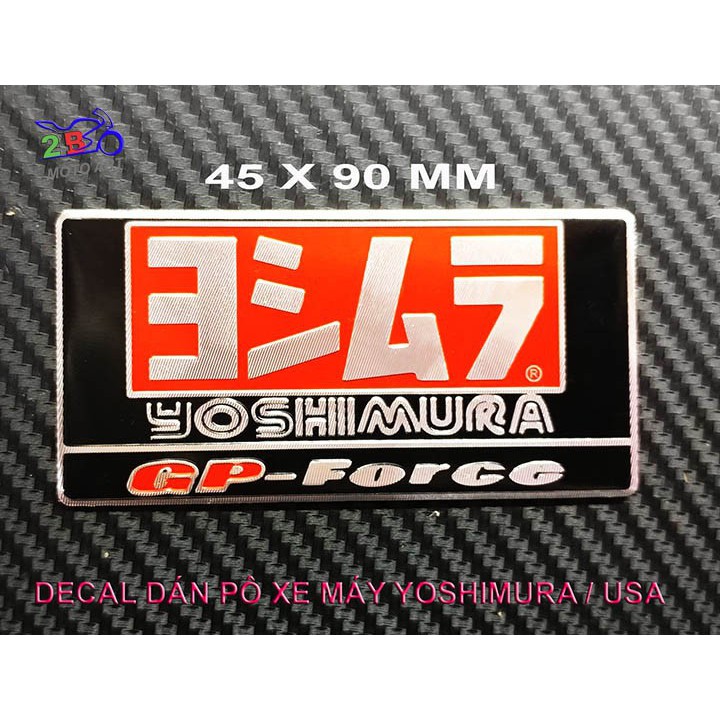 DECAL NHÔM 3D DÁN ỐNG PÔ - YOSHIMURA 4,5 X 9 CM