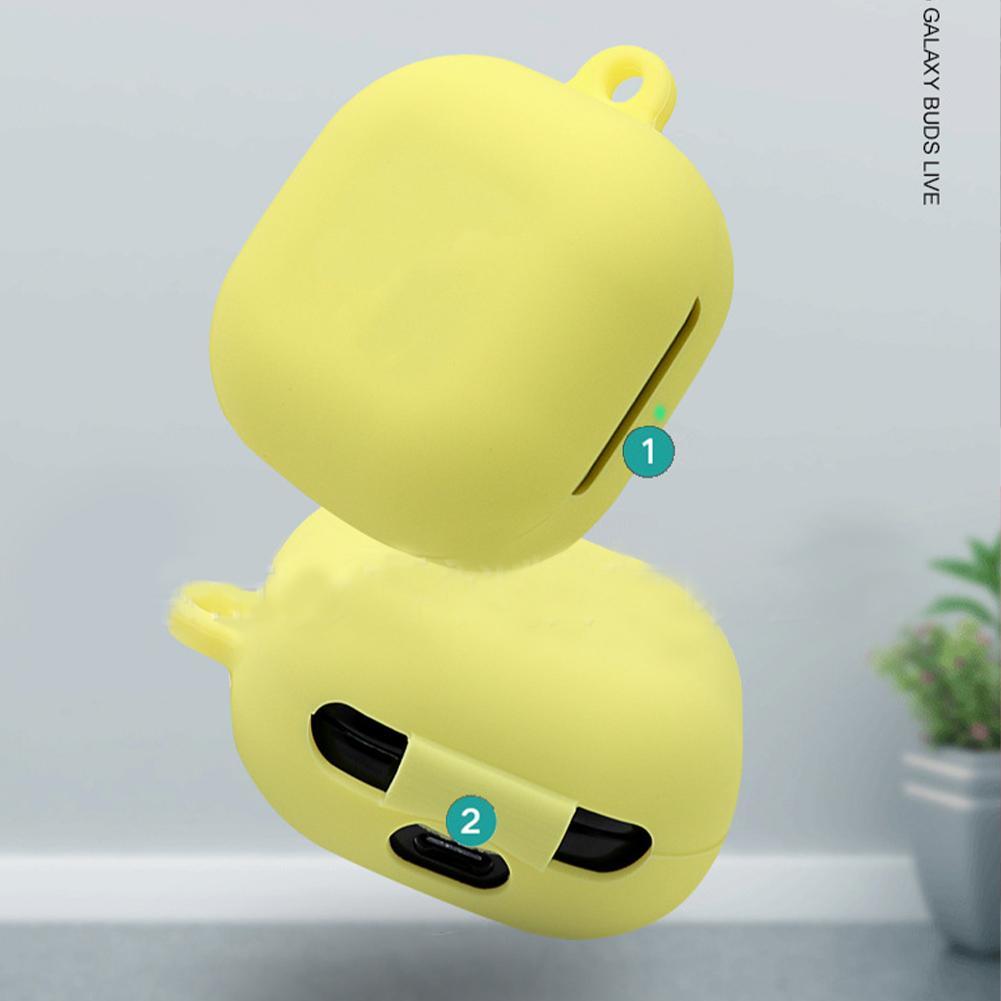 Silicone Vỏ Bảo Vệ Hộp Sạc Tai Nghe Không Dây Samsung Galaxy Buds Live Bằng Silicon Chống Sốc