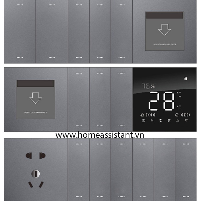 Công Tắc RS485 Cho Nhà Ở Khách Sạn Home Hass Hình Vuông MRT01