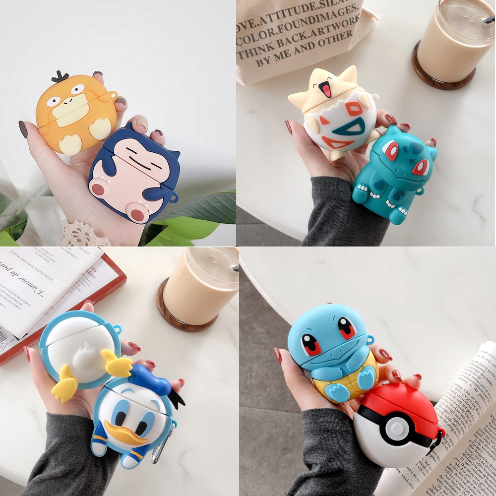 Hộp Đựng Bảo Vệ Bằng Silicone Hình Pokemon 3d Cho Tai Nghe Airpods 1/2/3